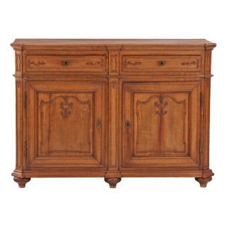 A French Carved Oak Buffet, 18th Century For Sale