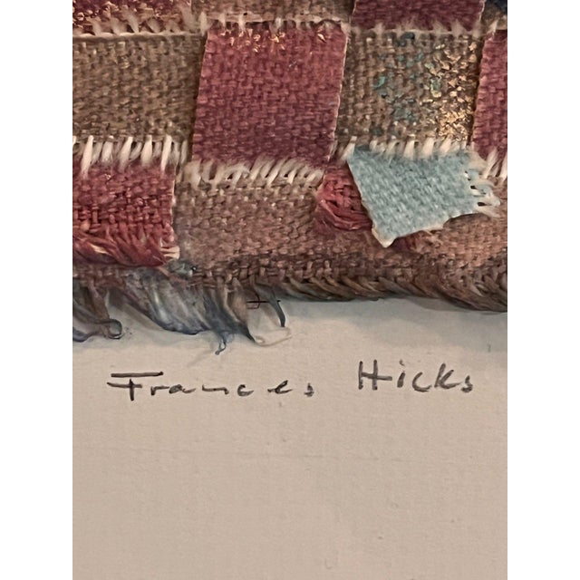 Frances Shifflette Hicks 1988 Woven Painting Capistrano 3d Shadowbox Art For Sale In San Francisco - Image 6 of 11