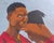 The Confidant, Large Wall Painting, Acrylic on Canvas, Emmanuel Akolo (2021) For Sale