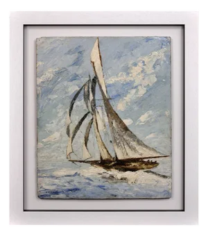 Elisabeth Bardon, Ocean Gypsy Sailing Yacht, Oil, Framed