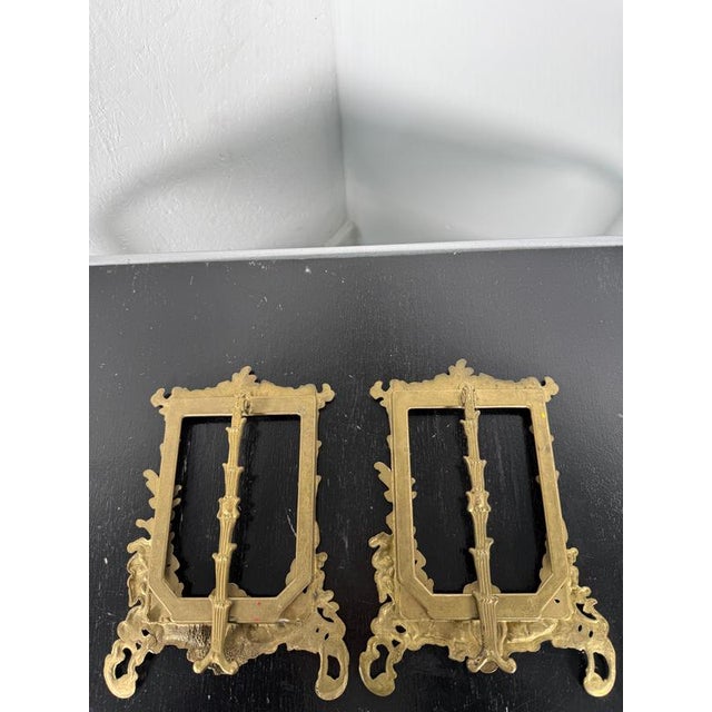 Metal Art Nouveau Brass Photo Frames, 1909, Set of 2 For Sale - Image 7 of 13