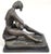 Vintage American Mid-Century Modern Bronze Sculpture Girl Playing Guitar by Weiner For Sale In New York - Image 6 of 18