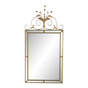 Large Vintage French Louis XVI Gilt Wall Mirror, Circa 1940