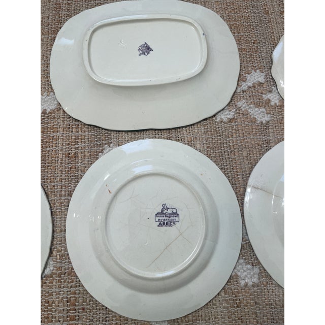1910s Lot of Petrus Regout & Co. Maastricht Abbey Dinner Plates Platter Plates Dishes For Sale - Image 11 of 12