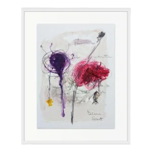 Cy Twombly Inspired High-End Framed Organic Modern Original Painting by Diane Grant