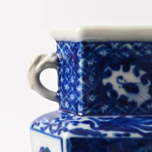 Antique Japanese Blue and White Porcelain Vases, Set of 2, Set of 2 For Sale - Image 9 of 10