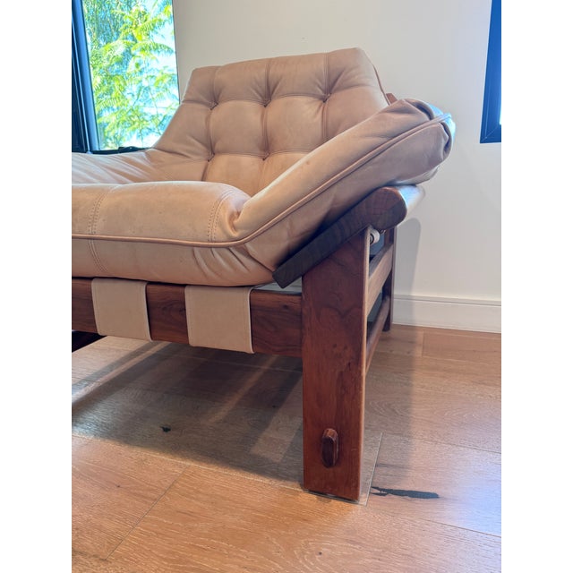 Lawson Fenning Ojai Lounge Chair in Portola Oak Wood (Walnut) & Ojai Leather (Deer Tan) For Sale - Image 9 of 15