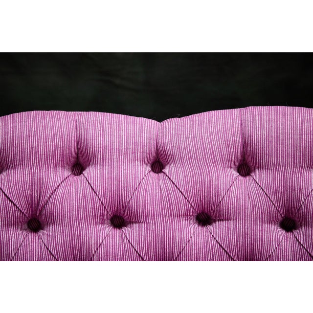 Late 20th Century Petite Skirted Settee For Sale - Image 5 of 6