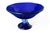 Japanese Hand Blown Japanese Cobalt Blue Glass Compote Bowl, C1980s For Sale - Image 3 of 7