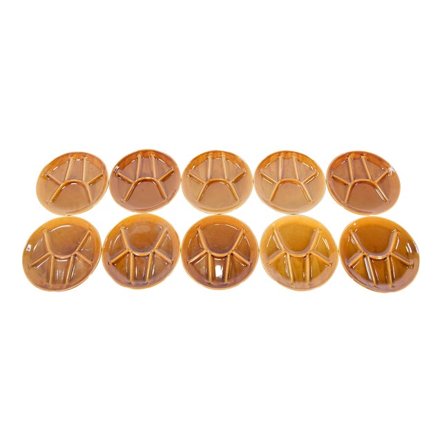 1950s "Fondue" Cheese Plates- Set of 10 For Sale