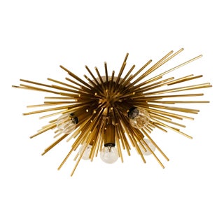 Arteriors Modern Brass Finished Zandadoo Flush Mount/Sconce For Sale
