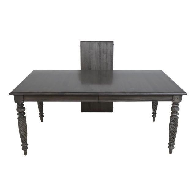 Ethan Allen British Classics Gray Finish Dining Table For Sale