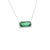 Green Natural Tourmaline Diamond Pendant Necklace 18" 14k W Gold 3.51 TCW Certified For Sale - Image 8 of 10