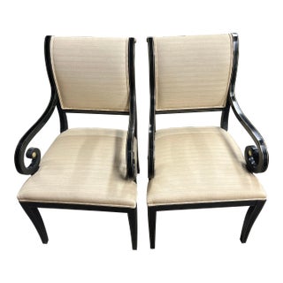 Kindel Neoclassic Sleigh-Back Armchair - Set of 2 For Sale