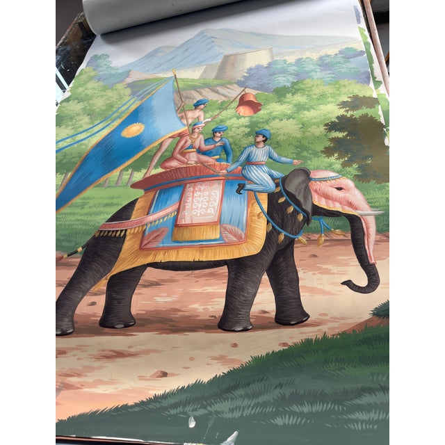 Not Yet Made - Made To Order Colonial-Style Exotic South Asian Landscape Mural, 3-Panel Set For Sale - Image 5 of 5