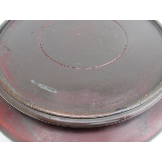 Massive Mahagoney Fish Bowl Stand 14.75" Diameter For Sale - Image 9 of 9