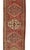 Antique Heriz Northwest Persian Runner, Handmade Rug Navy Light Blue, Rust Ivory For Sale - Image 4 of 5