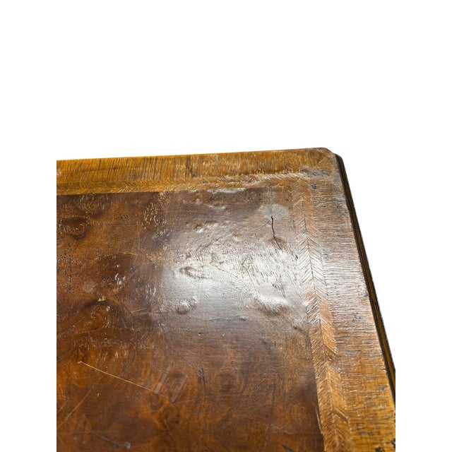 Mid 20th Century Vintage Burlwood Four Drawer Server Table For Sale - Image 5 of 8