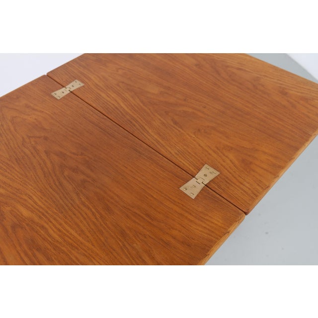 Mid-Century Danish Compact Folding Oak Dining Table attributed to Børge Mogensen, 1950s For Sale - Image 16 of 18