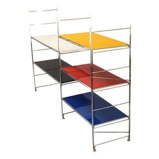 Vintage Colorful Bookcase, 1980s For Sale