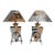 1980s Pair of Postmodern Lamps Attributed to Lam Lee For Sale