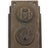 Corbin signed bronze push plate with an emblem and lock insert. These plates were salvaged by Olde Good Things from The...
