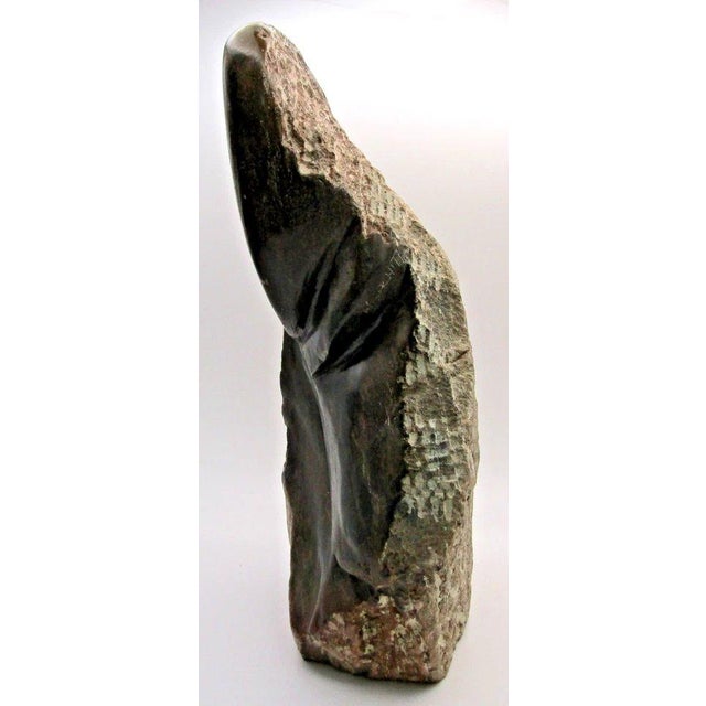 1950s Hand-Carved Shona Tribe Serpentine Stone Abstract Sculpture W. Sachiti For Sale - Image 9 of 12