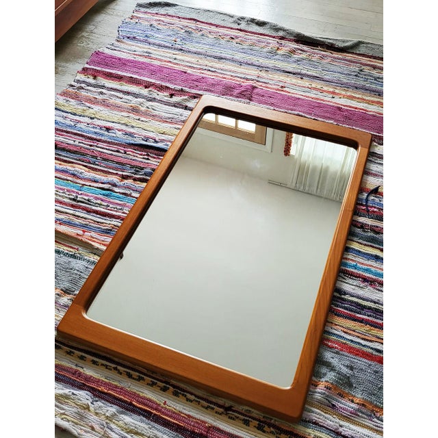 1970s Dyrlund Teak Framed Wall Mirror Chairish