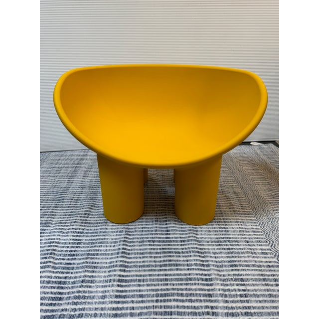 Shell Faye Toogood for Driade Roly Poly Ochre Armchair For Sale - Image 7 of 12