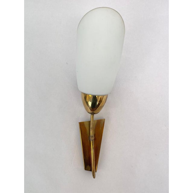 Mid-Century Brass and Glass Wall Light from Kamenicky Senov, 1970s, in Very Good conditions. Designed 1970 to 1979 This...