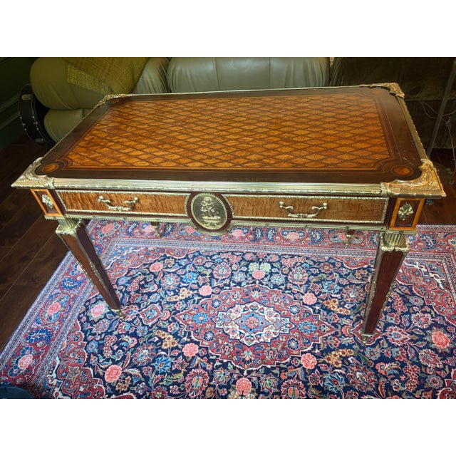 Wood Early 19th Century Donald Ross Louis XVI Style Inlaid Desk For Sale - Image 7 of 12