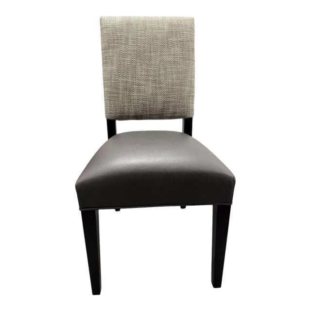 Arhaus Torino Lucia Leather & Fabric Side Chair - a Showroom Sample For Sale