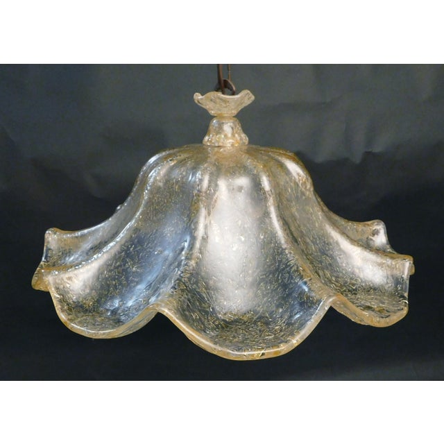 20th Century Murano Flower Pendant by Mazzega For Sale - Image 6 of 9