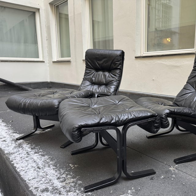 Set of Vintage Scandinavian Siesta Lounge Chair and Ottoman by Ingmar Relling for Westnofa, 1970s For Sale - Image 13 of 18