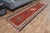 Red 1970s Vintage Turkish Handmade Wool Cotton Red Runner Rug For Sale - Image 8 of 11