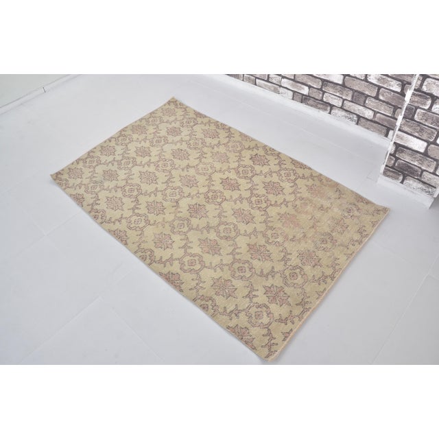 Turkish Vintage Home Living Oushak Carpet For Sale - Image 3 of 10