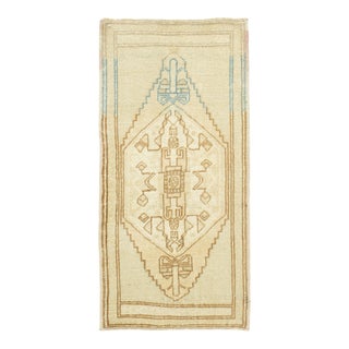 Vintage Turkish Beige Yastik Rug, 1'8 X 3'3 For Sale