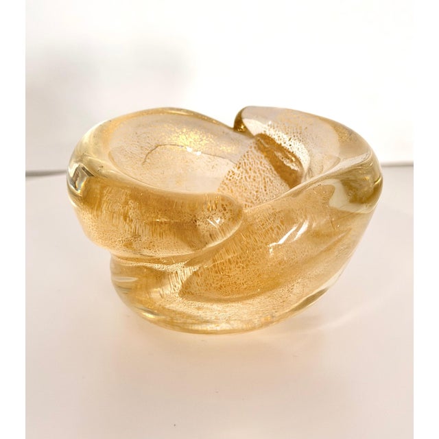 Vintage Thick Murano Glass Ashtray by Archimede Seguso, 1950s For Sale - Image 12 of 12