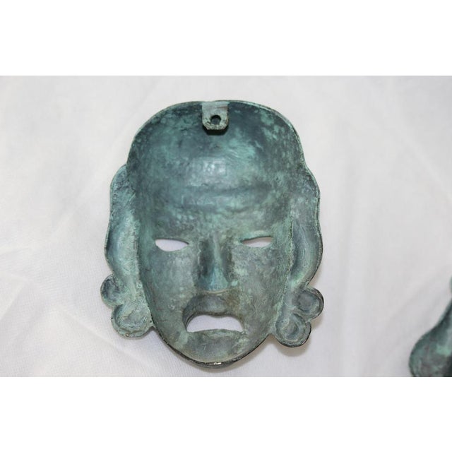 Bronze Theater Drama Masks, 1950s, Set of 2 For Sale - Image 15 of 18