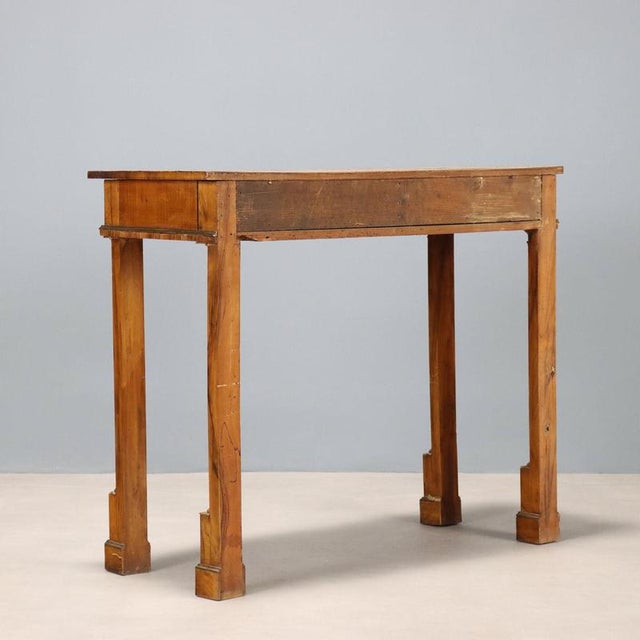 Wood Early 19th Century Empire Console Table in Walnut, Italy For Sale - Image 7 of 8