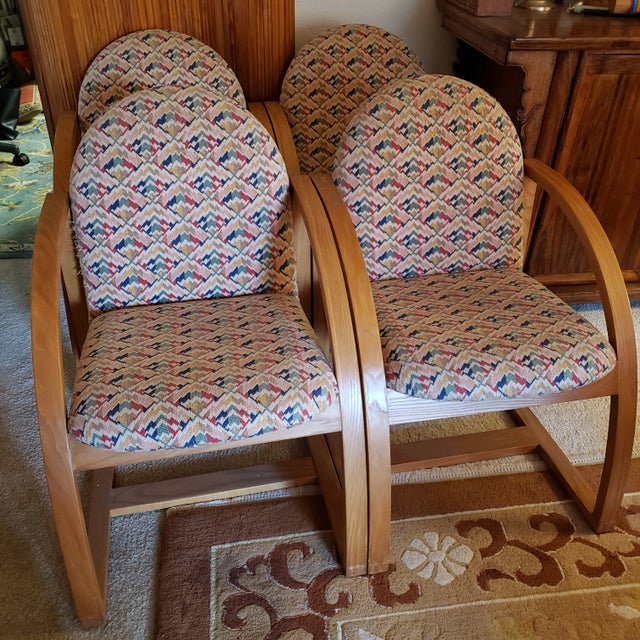 Bauhaus 1980s Vintage Bauhaus Style Peter Danko Chairs - Set of 4 For Sale - Image 3 of 11