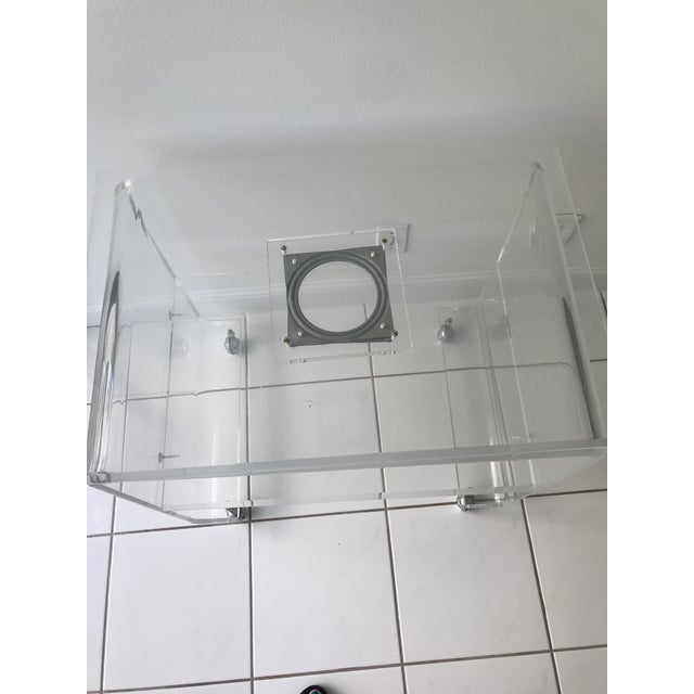 1980s Modern Heavy Lucite Swivel Tv Stand Chairish