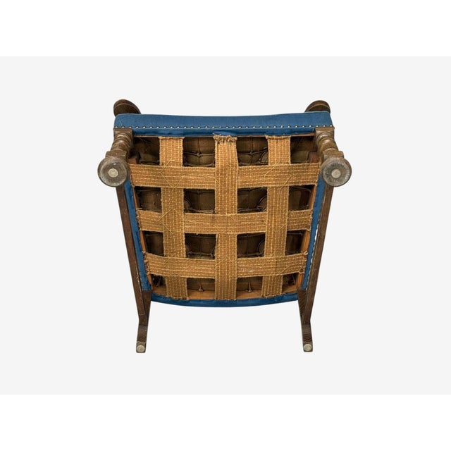 Danish Cabinetmaker, Armchair, Wool, Carved Oak, Denmark, 1920s For Sale - Image 14 of 14