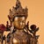 Late 19th Century Gilt Bronze Green Tara Statue, Tibetan Buddhist Figure, 900g For Sale - Image 4 of 9
