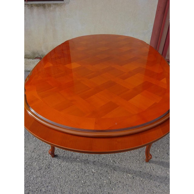 Regency Oval Extendable Dining Table, 1980s For Sale - Image 15 of 18