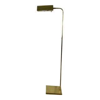 1960s Mid-Century Modern Brass Adjustable Floor Lamp For Sale