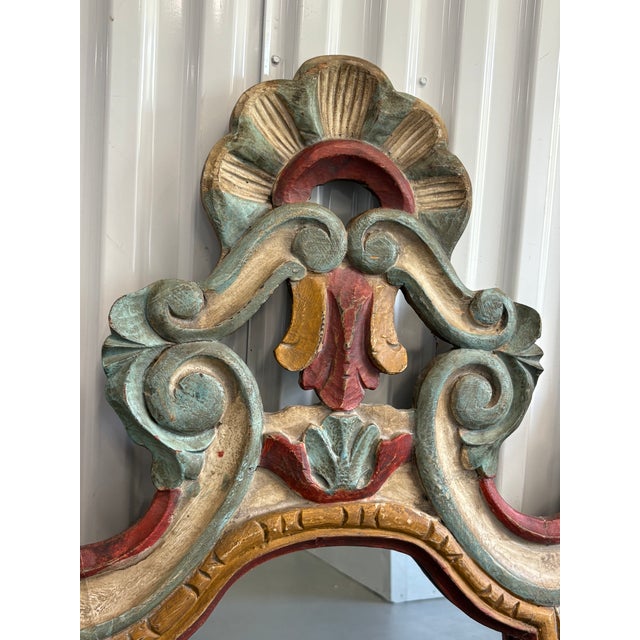 Early 20th Century Rococo Hand Carved Wooden Mirror For Sale In New York - Image 6 of 11