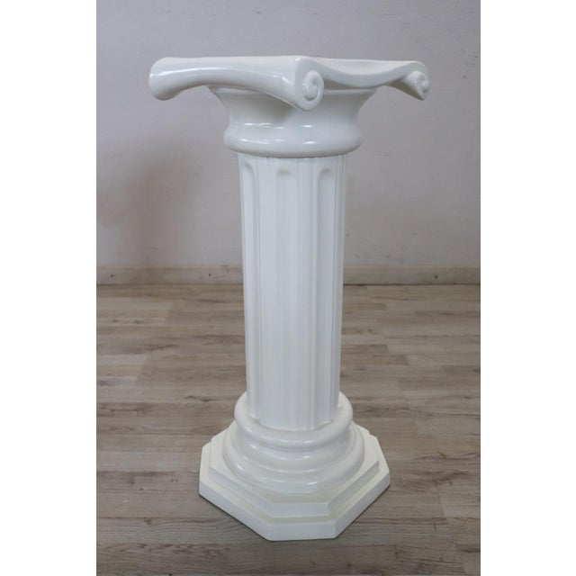 White Ceramic Column by Bassano For Sale - Image 4 of 11