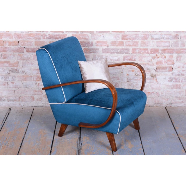 Art Deco Armchairs attributed to J. Halabala for Up Závody, Czech, 1940s, Set of 2 For Sale - Image 15 of 18