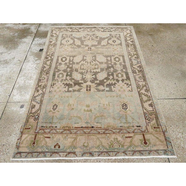 Galerie Shabab Collection Mid-20th Century Persian Malayer Accent Rug For Sale - Image 4 of 9